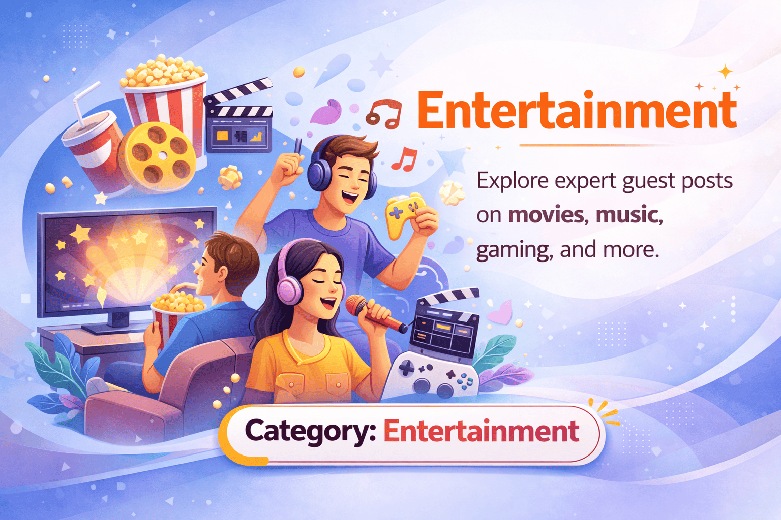 Vibrant entertainment celebration animation