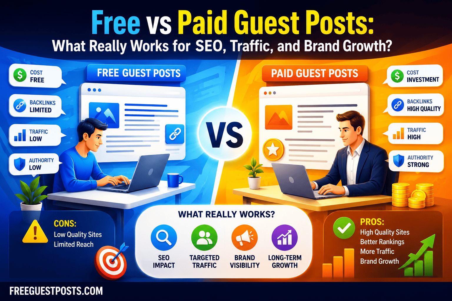 Free vs Paid Guest Posts: What Really Works for SEO, Traffic, and Brand Growth?